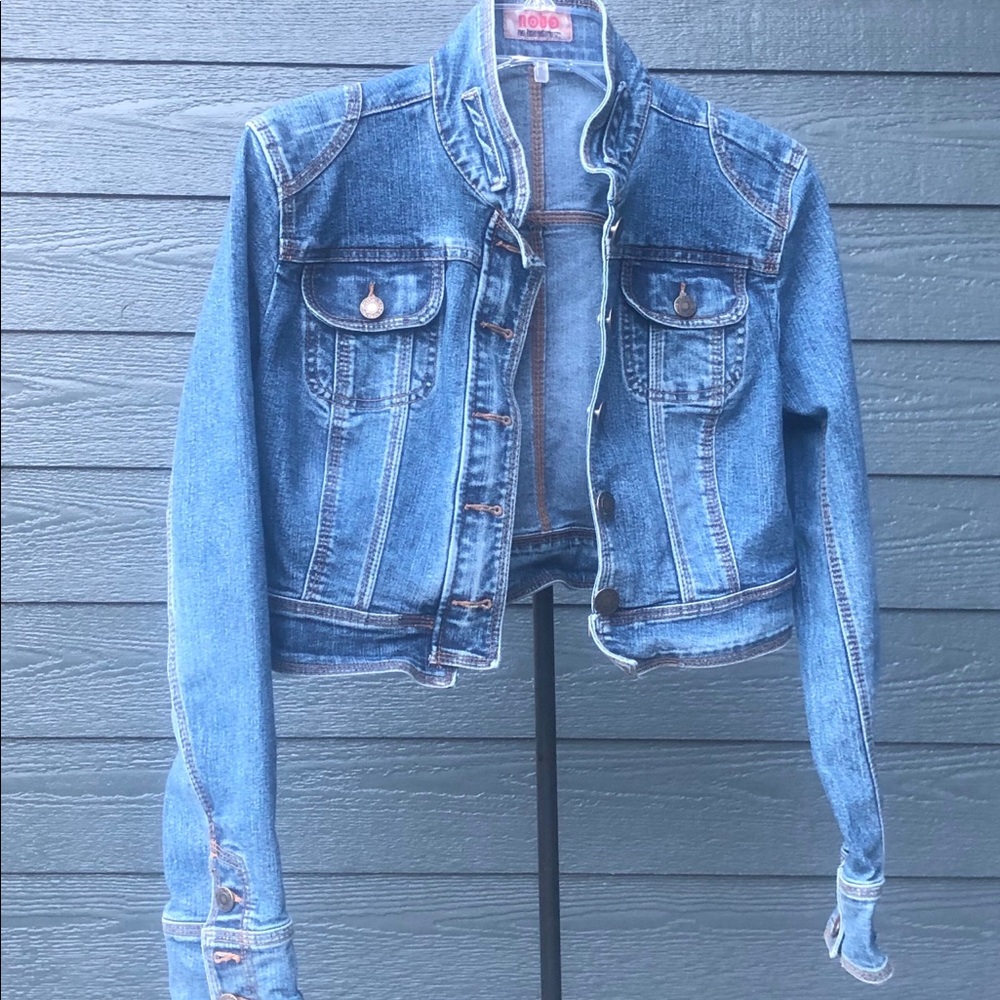 NO BOUNARIES JEAN JACKET Crop JUNIOR SZ 11/13